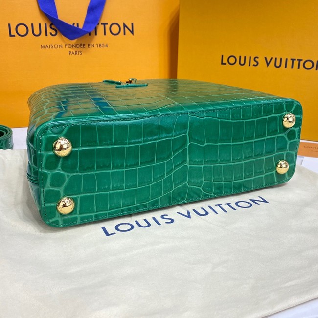 Louis Vuitton crocodile skin CAPUCINES BB M81190 green