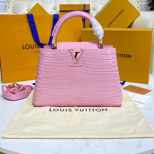 Louis Vuitton crocodile skin CAPUCINES BB M81190 pink