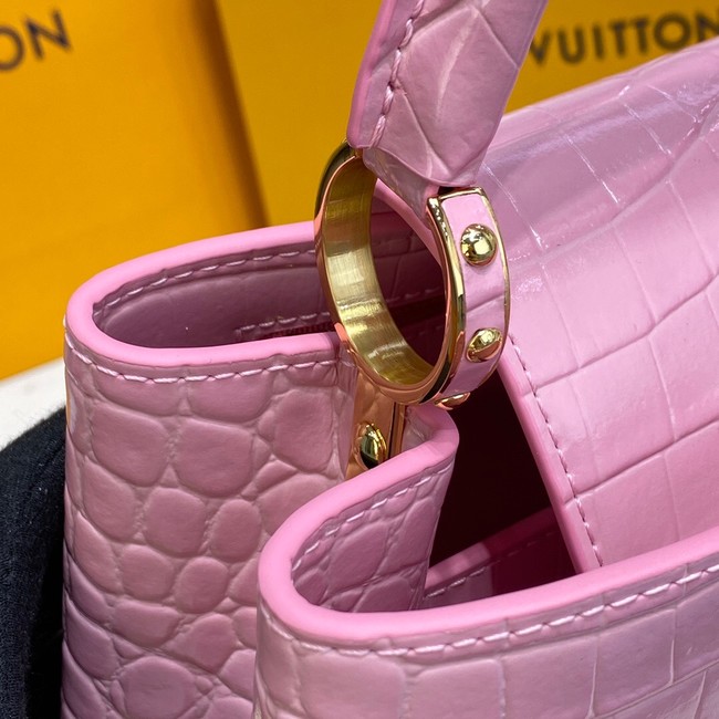 Louis Vuitton crocodile skin CAPUCINES BB M81190 pink