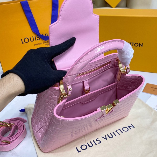 Louis Vuitton crocodile skin CAPUCINES BB M81190 pink