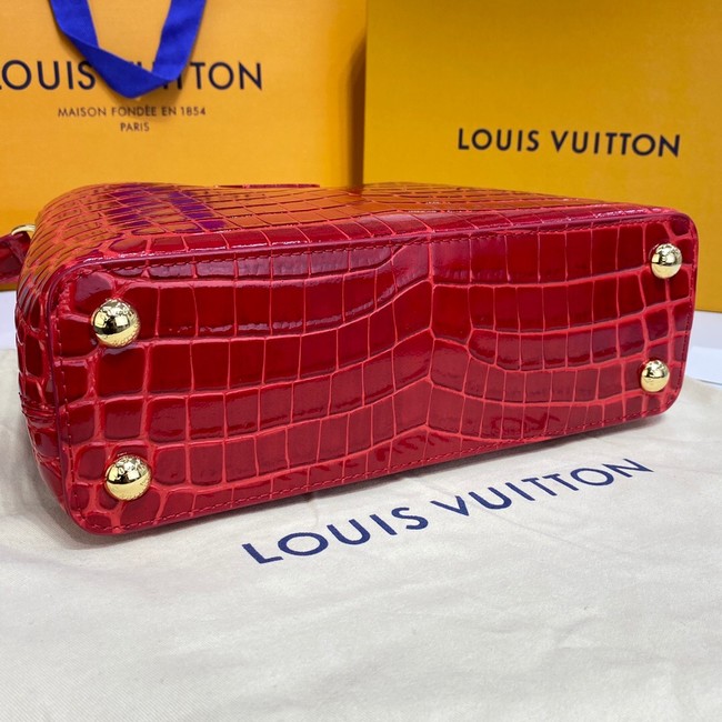 Louis Vuitton crocodile skin CAPUCINES BB M81190 red