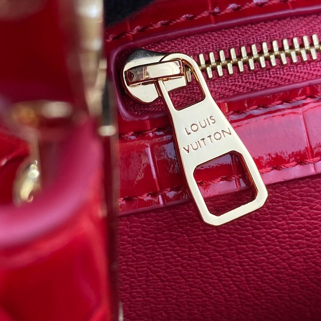 Louis Vuitton crocodile skin CAPUCINES BB M81190 red