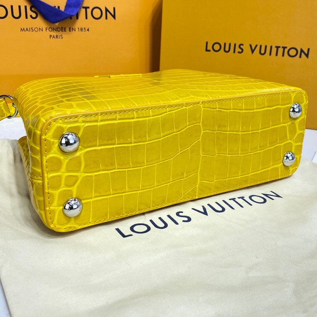 Louis Vuitton crocodile skin CAPUCINES BB M81190 yellow