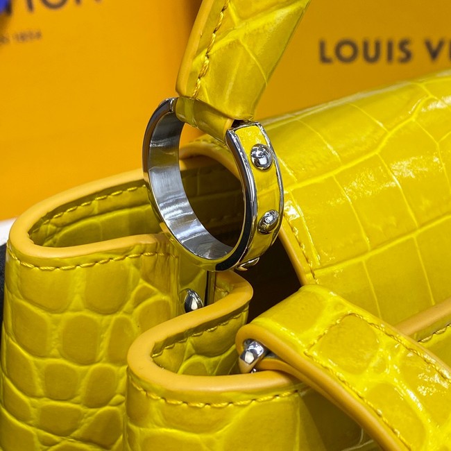 Louis Vuitton crocodile skin CAPUCINES BB M81190 yellow