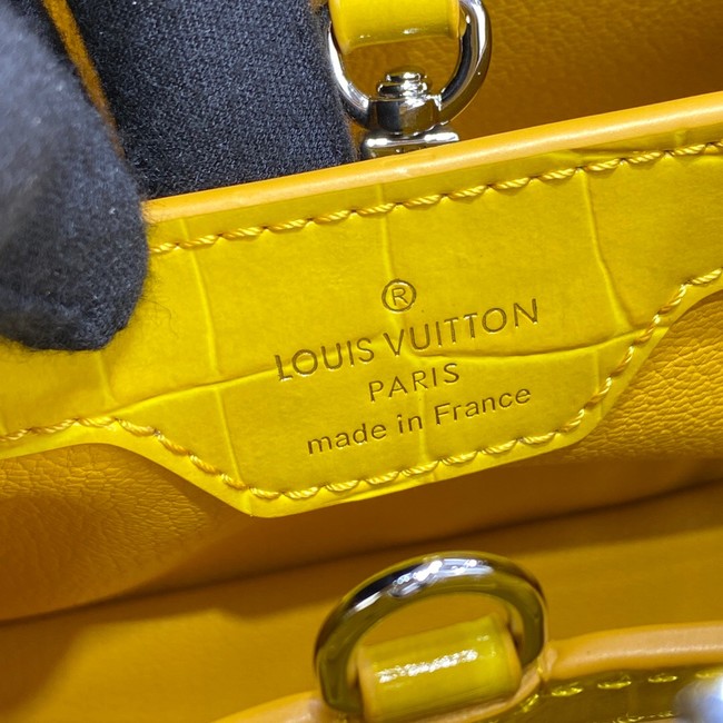 Louis Vuitton crocodile skin CAPUCINES BB M81190 yellow