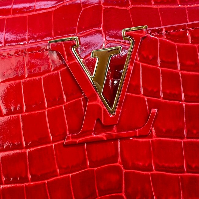 Louis Vuitton crocodile skin CAPUCINES M48866 red