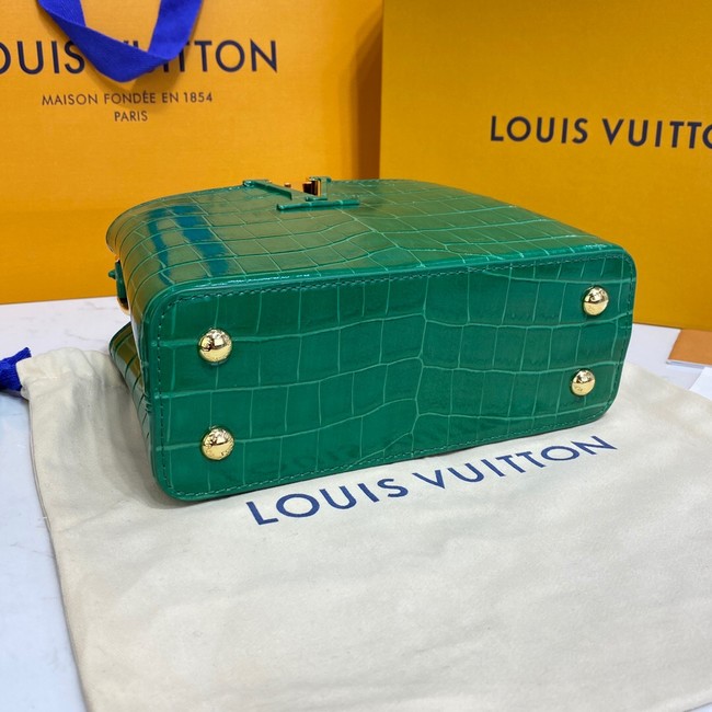 Louis Vuitton crocodile skin CAPUCINES MINI M81190 green