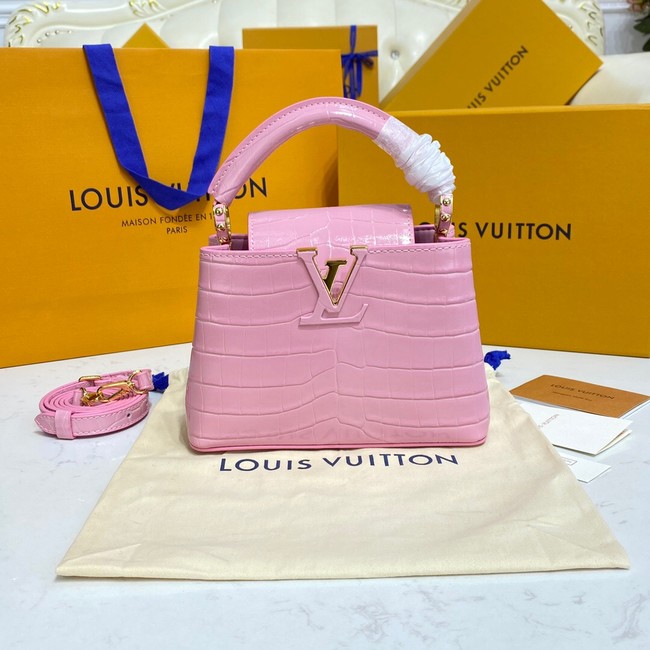 Louis Vuitton crocodile skin CAPUCINES MINI M81190 pink