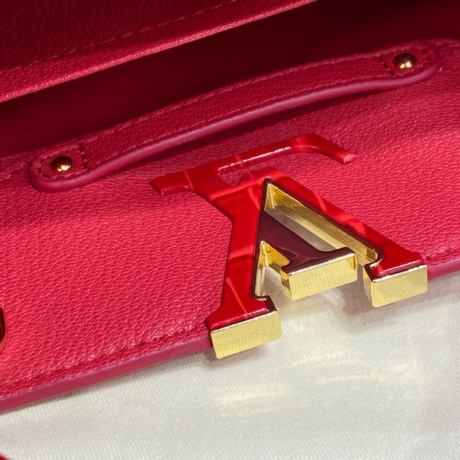 Louis Vuitton crocodile skin CAPUCINES MINI M81190 red