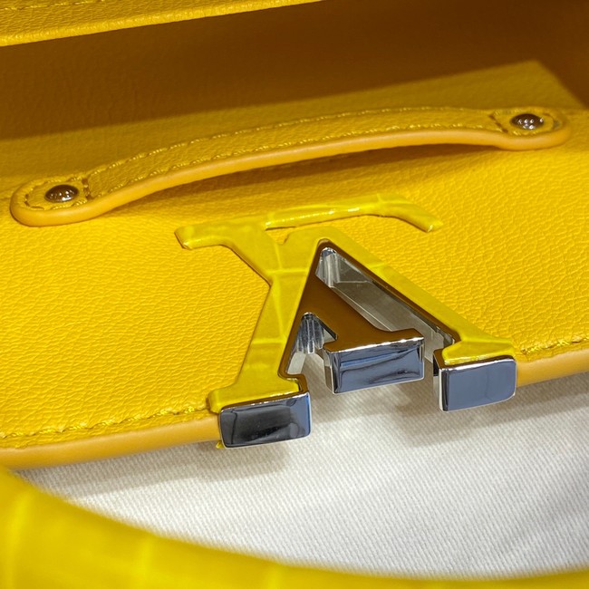 Louis Vuitton crocodile skin CAPUCINES MINI M81190 yellow