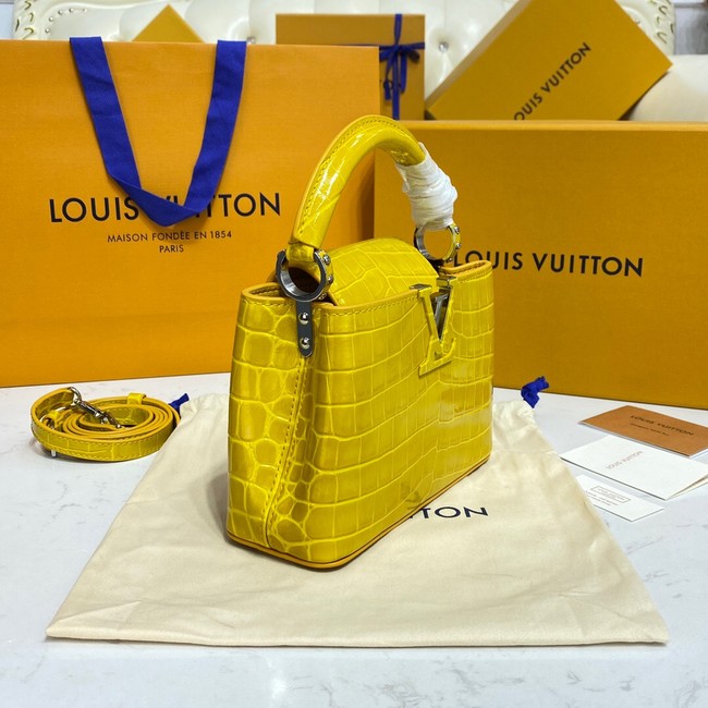 Louis Vuitton crocodile skin CAPUCINES MINI M81190 yellow