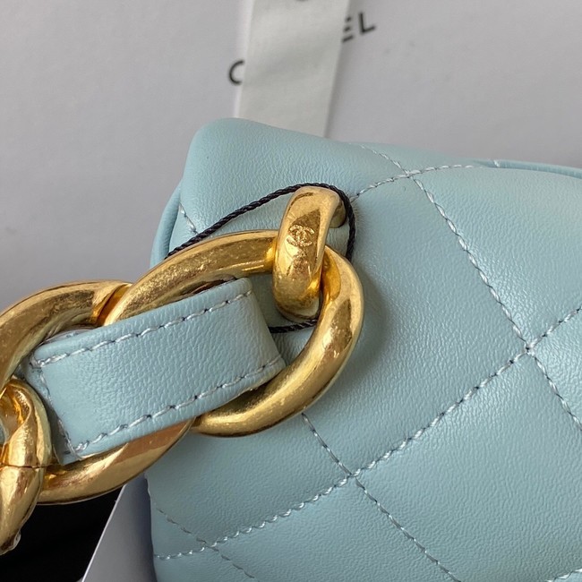 CHANEL FLAP BAG AS3214 light blue