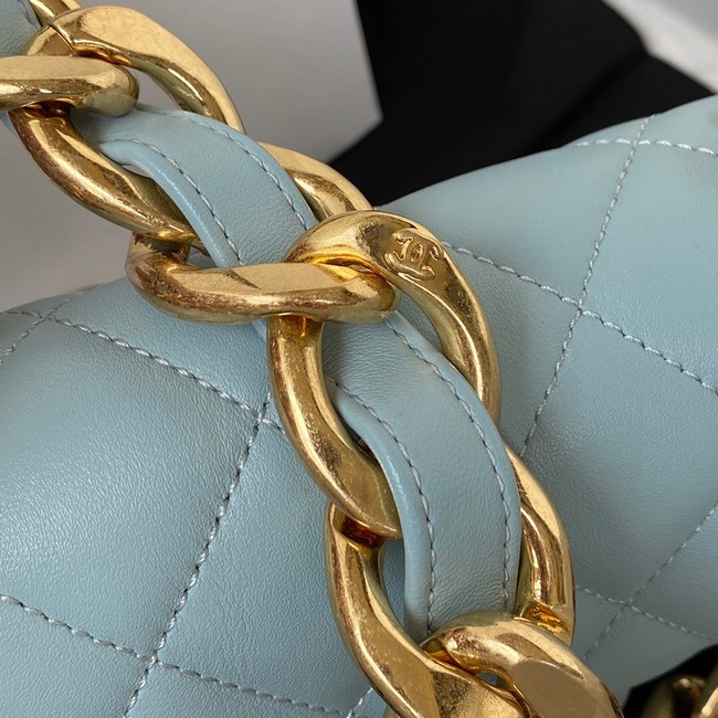 CHANEL MINI FLAP BAG AS3213 light blue