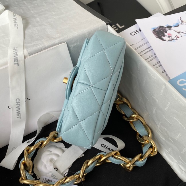 CHANEL MINI FLAP BAG AS3213 light blue