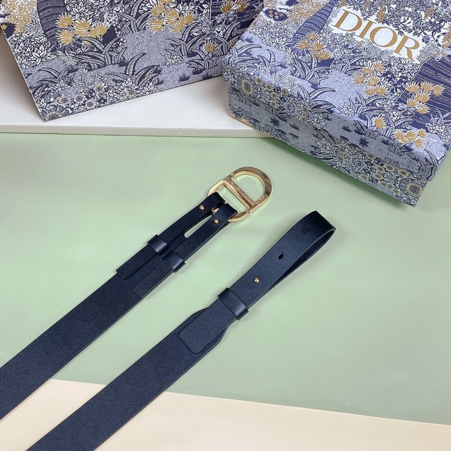 DIOR 30 MONTAIGNE BELT Black Smooth Calfskin 30 MM B0305UVW