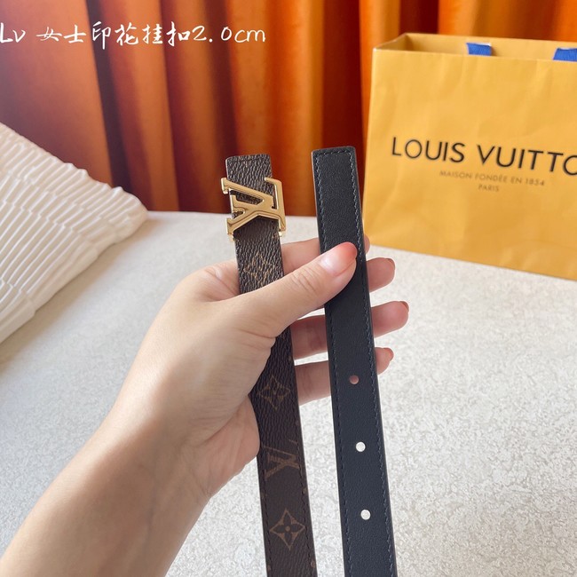 Louis Vuitton calf leather 20MM BELT M0464S