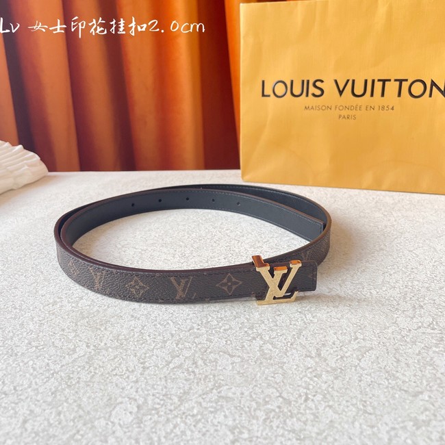 Louis Vuitton calf leather 20MM BELT M0464S