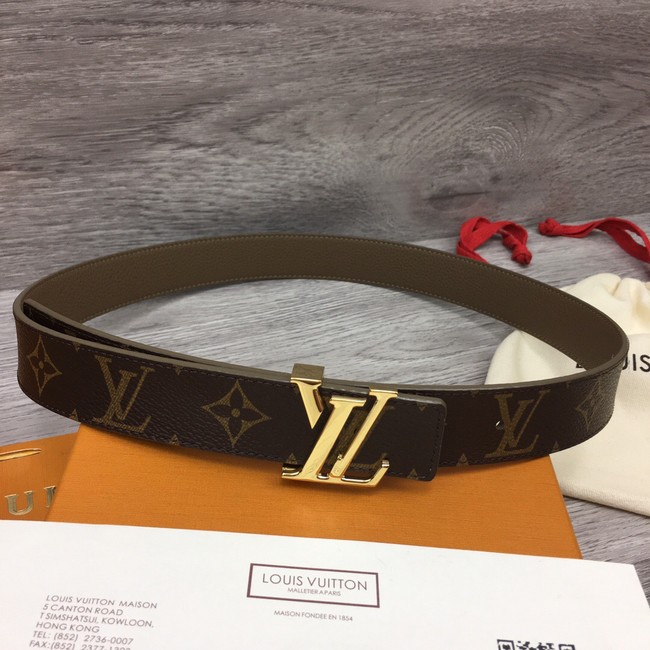 Louis Vuitton calf leather 35MM BELT M0454S