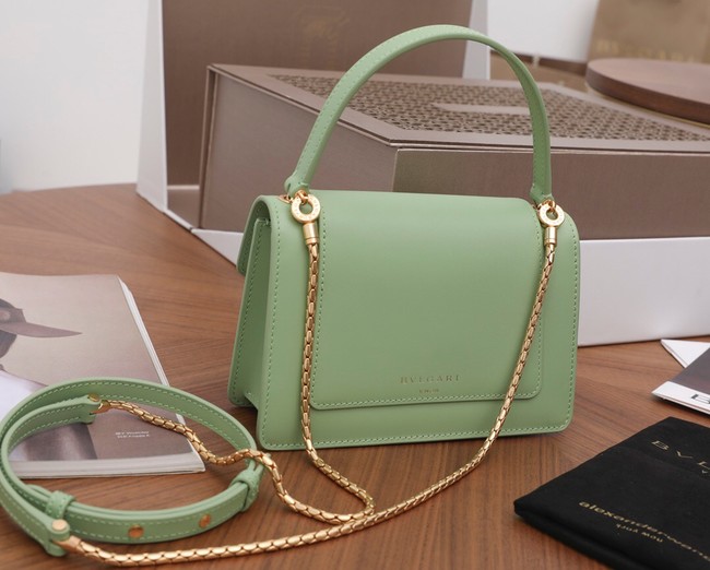 Bvlgari Serpenti Forever leather small crossbody bag B21076 light green