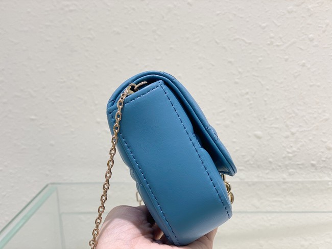 LADY DIOR PHONE POUCH Cannage Lambskin S0977O Cloud Blue