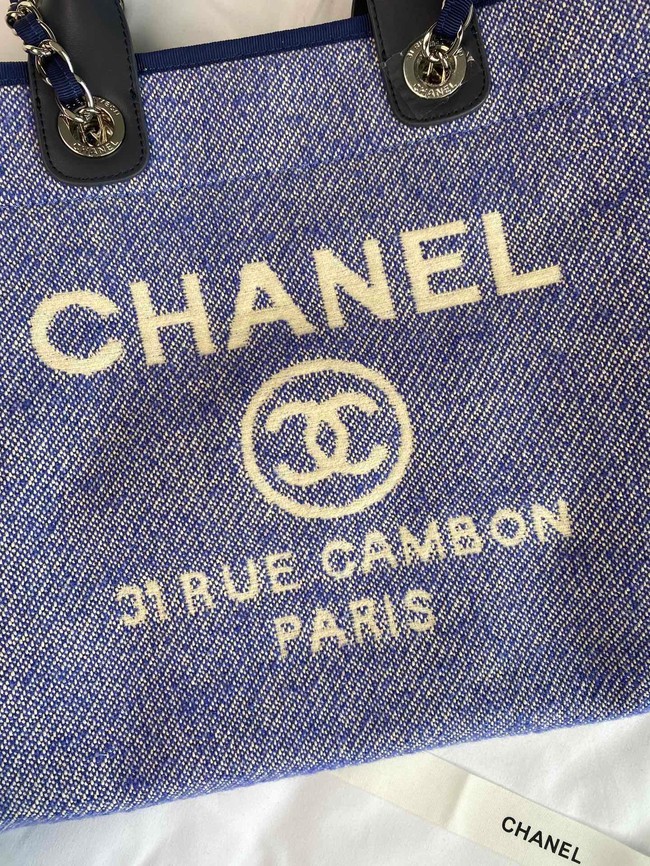 Chanel LARGE SHOPPING BAG A66941 blue&white