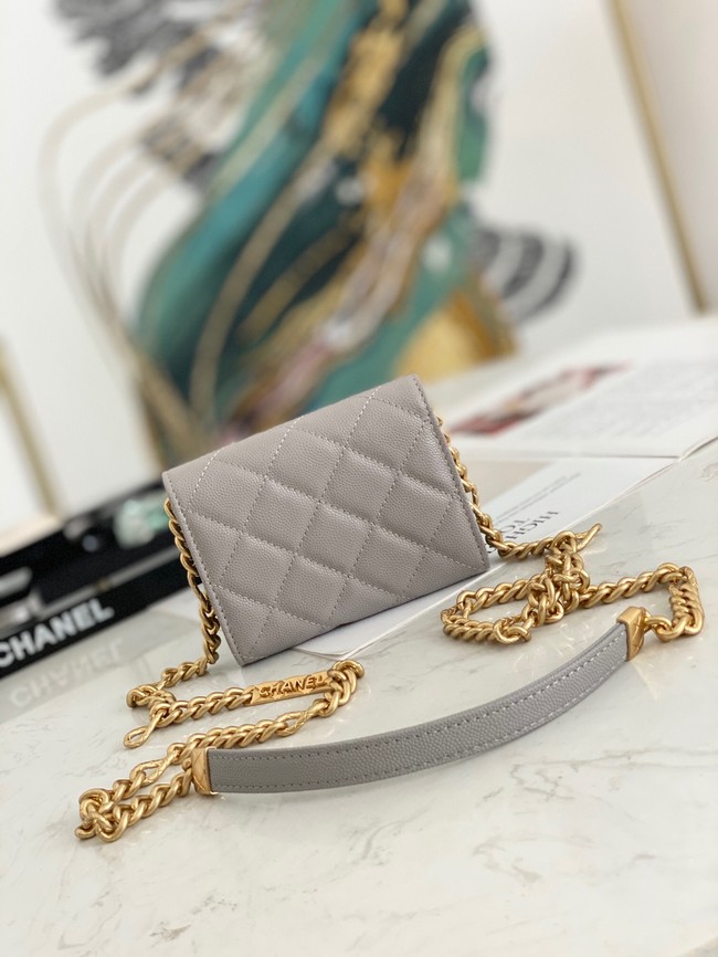 CHANEL CLUTCH WITH CHAIN 81156 GRAY