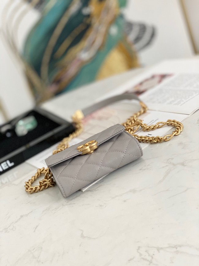 CHANEL CLUTCH WITH CHAIN 81156 GRAY