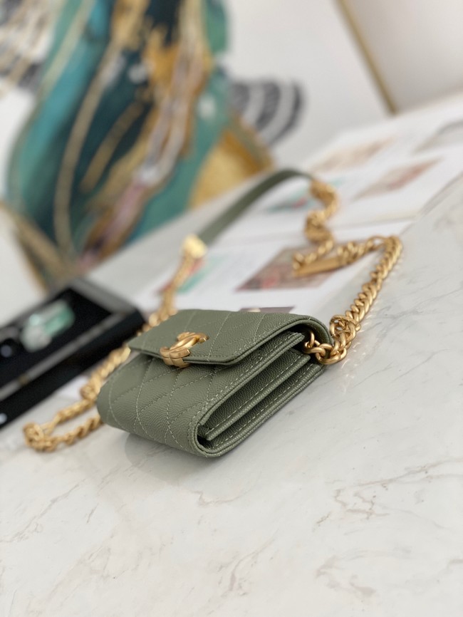 CHANEL CLUTCH WITH CHAIN 81156 GREEN