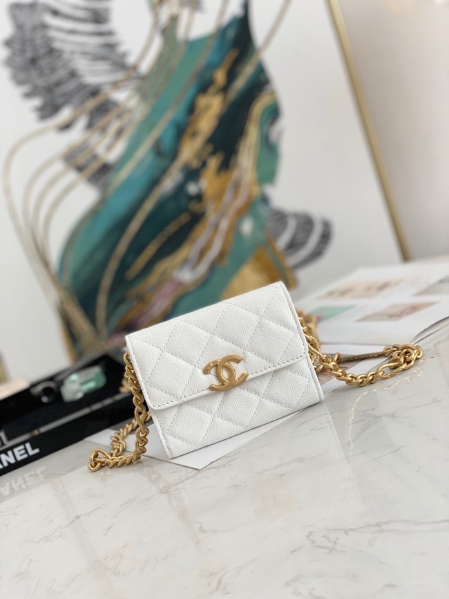 CHANEL CLUTCH WITH CHAIN 81156 WHITE