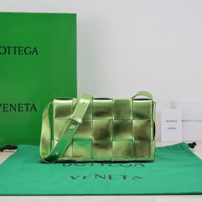 Bottega Veneta Intreccio leather cross-body bag 578004 Parakeet