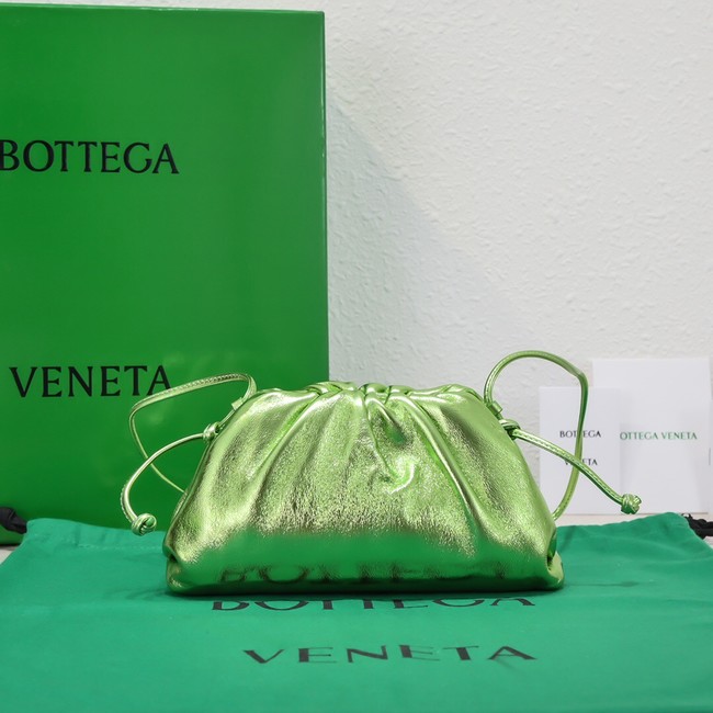 Bottega Veneta Mini intrecciato leather clutch with strap 585852 green