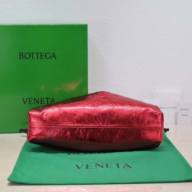 Bottega Veneta Mini intrecciato leather clutch with strap 585852 red