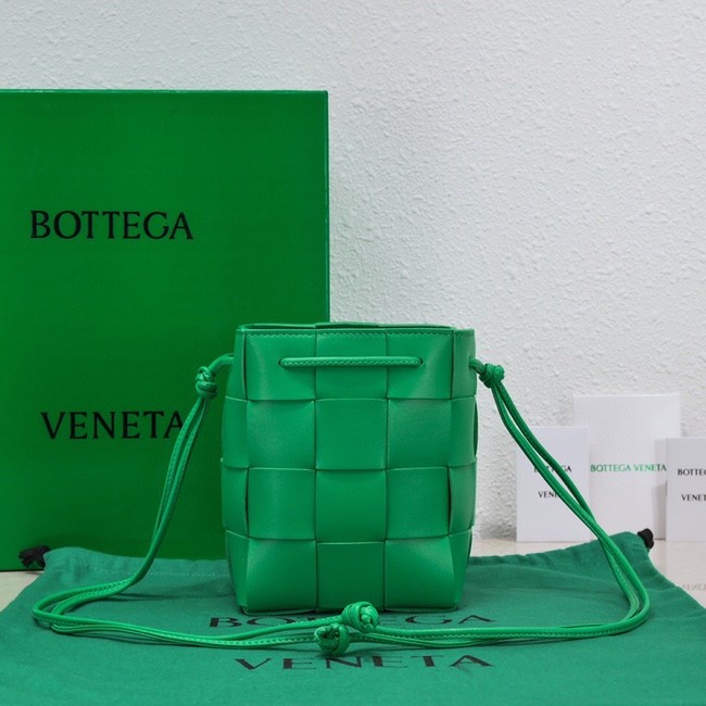 Bottega Veneta Small Cassette Bucket Bag 680218 Parakeet