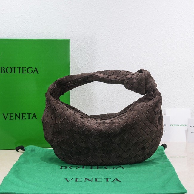 Bottega Veneta intrecciato suede top handle bag 690225 brown