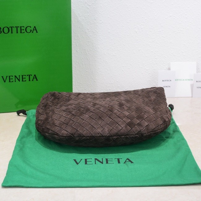 Bottega Veneta intrecciato suede top handle bag 690225 brown