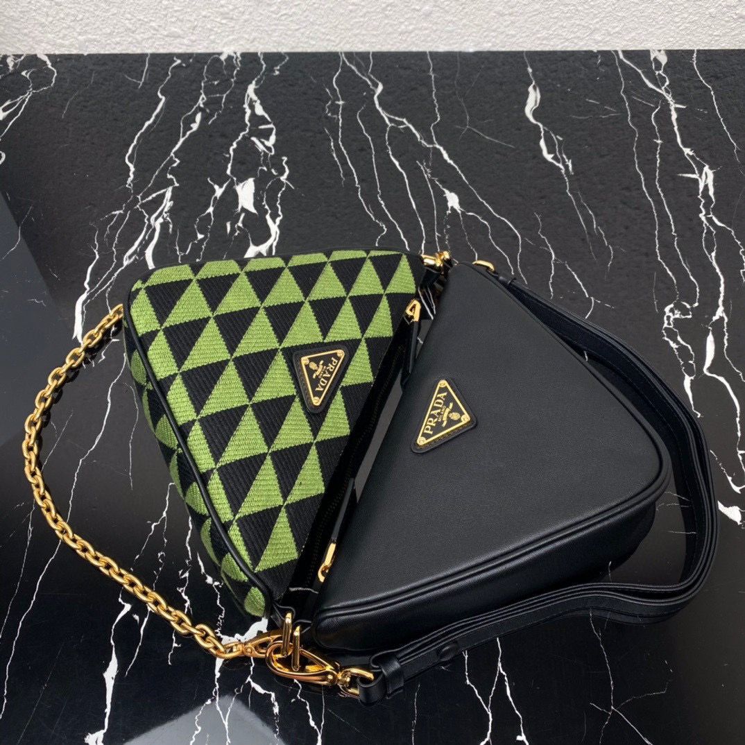 Prada Original Leather Bag 1BC176 Green