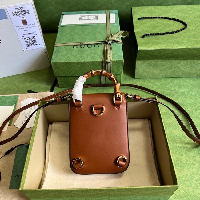 Gucci Bamboo mini handbag 702106 brown