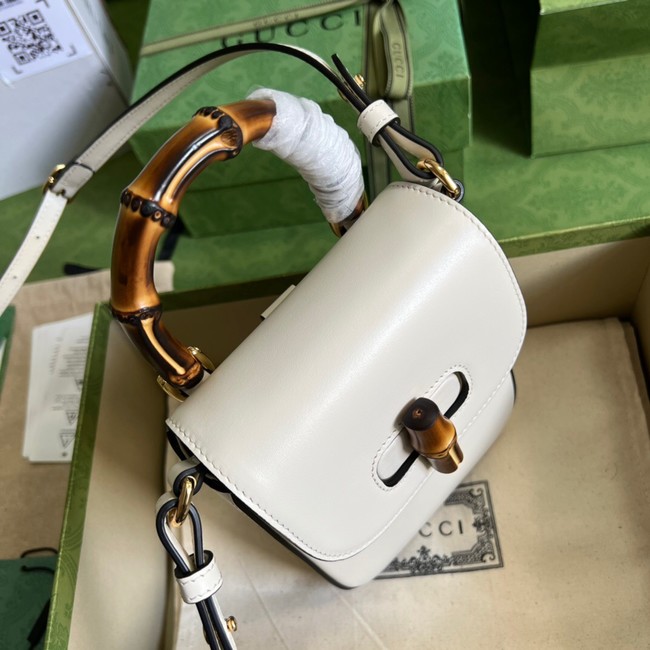 Gucci Bamboo mini handbag 702106 white