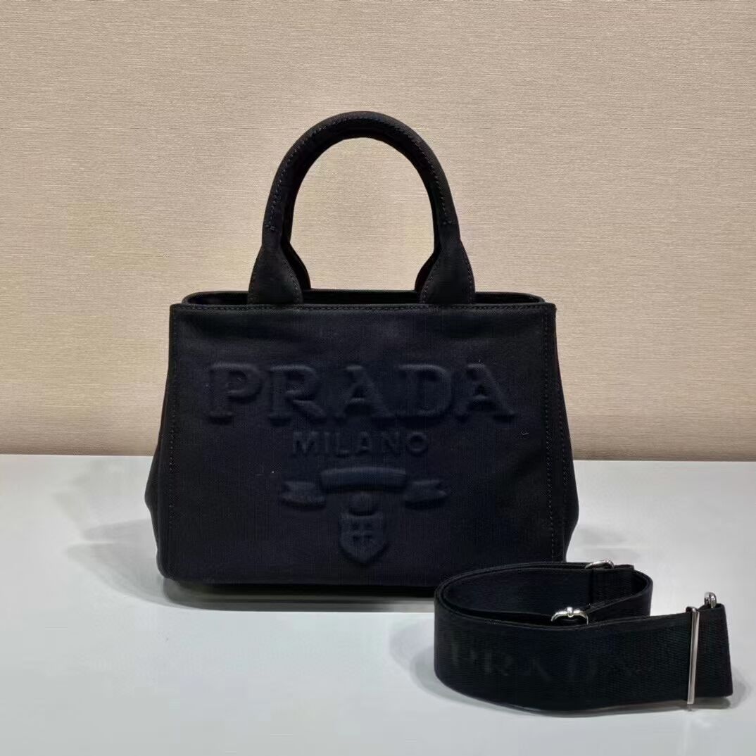 Prada cloth tote bag 1BA499 black