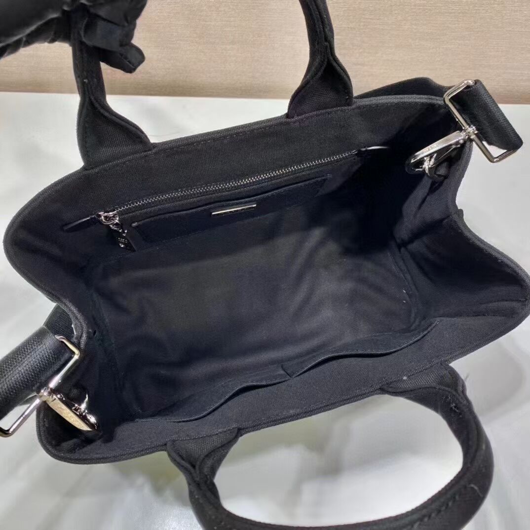 Prada cloth tote bag 1BA499 black