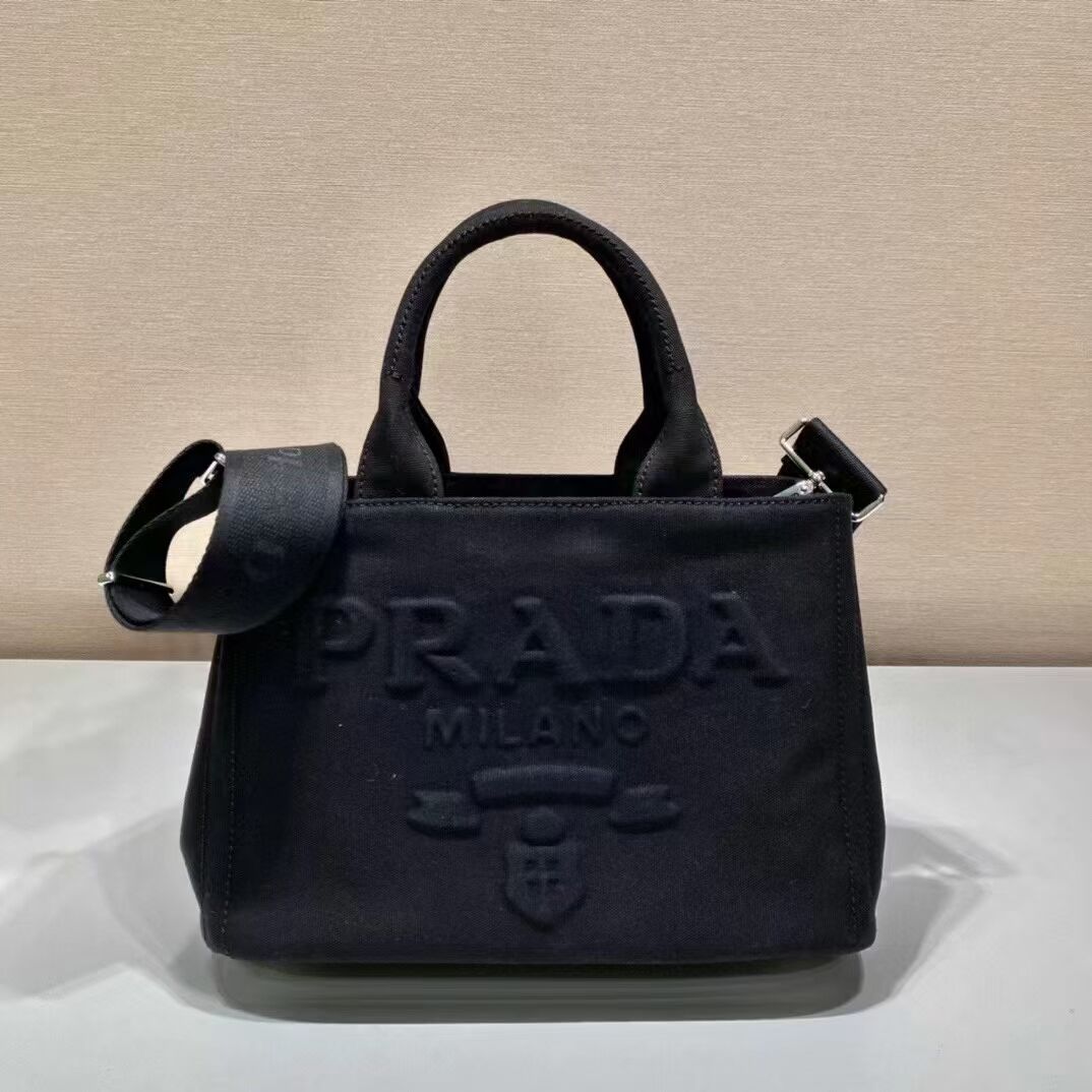 Prada cloth tote bag 1BA499 black