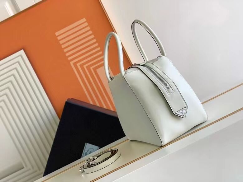 Prada leather tote bag 1BD663 white