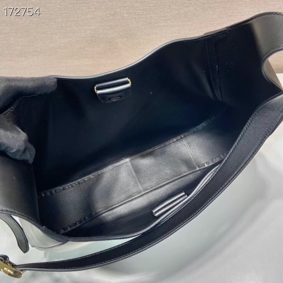 Prada Saffiano leather shoulder bag 5589 black