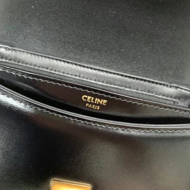 Celine TEEN BESACE TRIOMPHE IN SHINY CALFSKIN 110413 BLACK