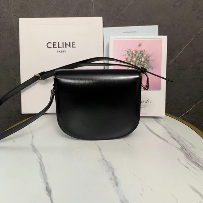 Celine TEEN BESACE TRIOMPHE IN SHINY CALFSKIN 110413 BLACK