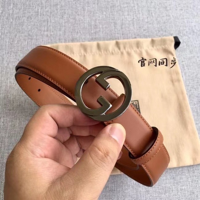 Gucci Blondie 30MM leather belt 703148-1