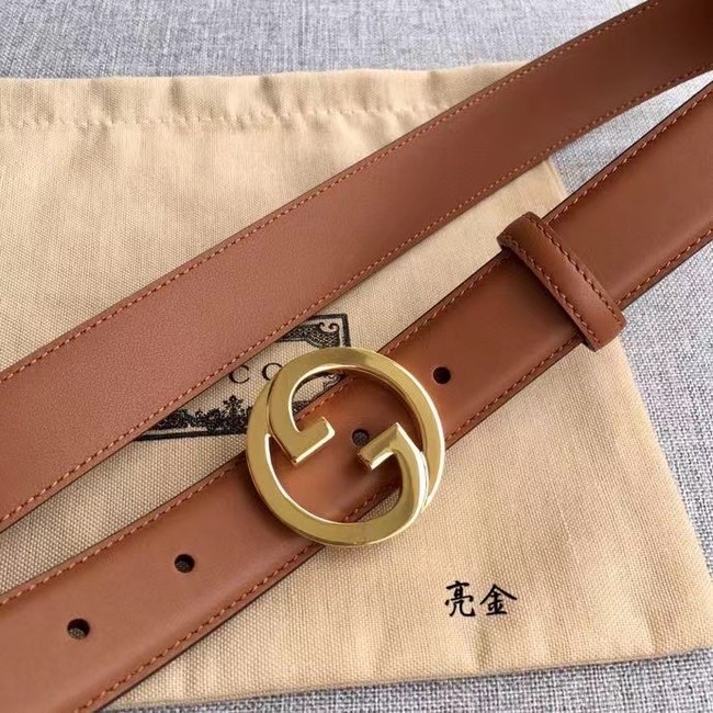 Gucci Blondie 30MM leather belt 703148-2