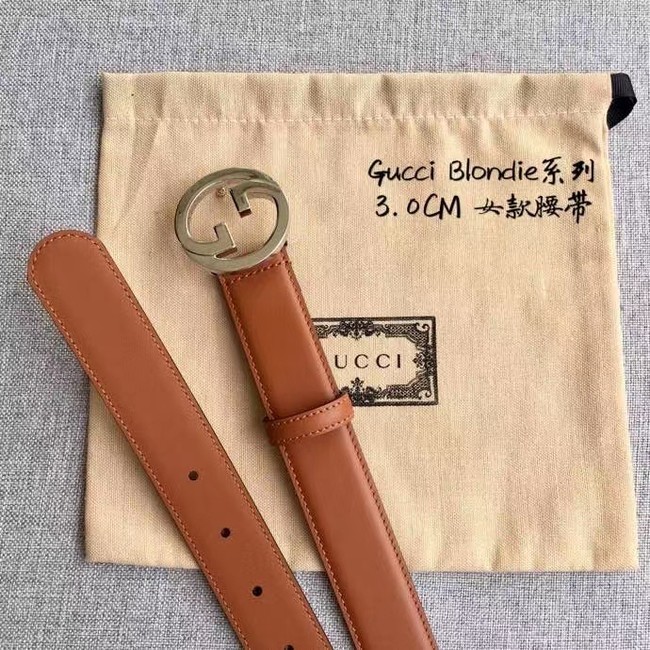 Gucci Blondie 30MM leather belt 703148-3