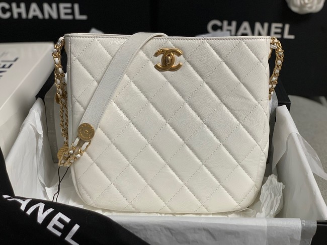 Chanel SMALL SHOPPING BAG AS3400 white