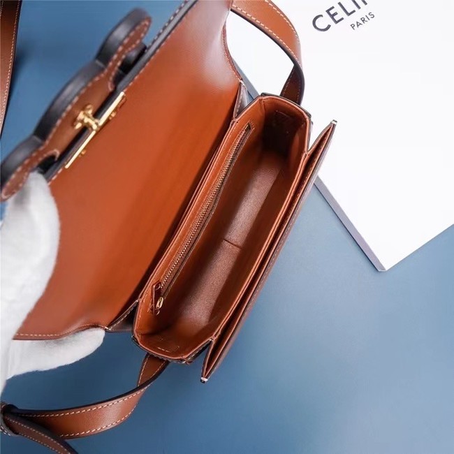 Celine TEEN CLASSIC BAG IN BOX CALFSKIN 199233 TAN